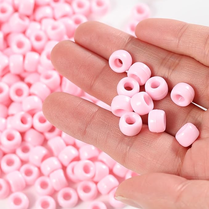 1000 Pcs Acrylic Pony Beads 6x9mm Bulk - Image 3