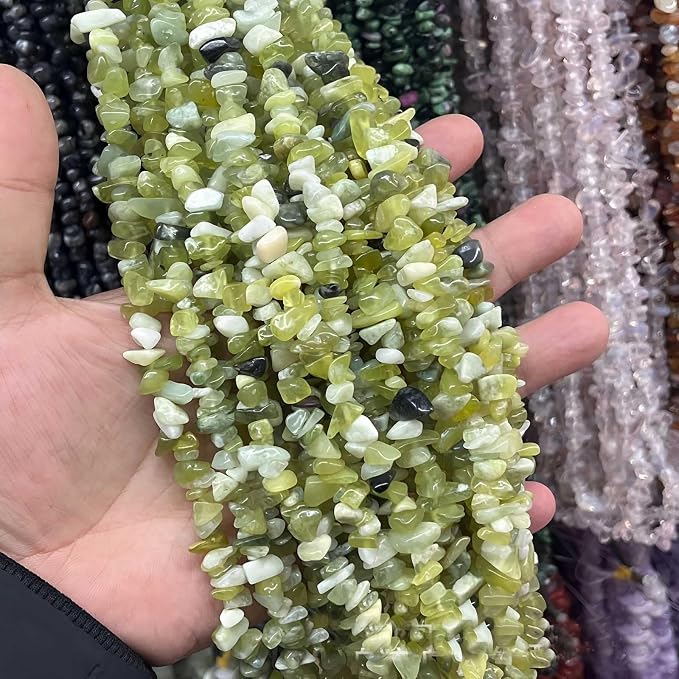 200pcs Natural Chip Stone Beads Gemstone Healing Crystal Loose Rock Bead | - Image 2