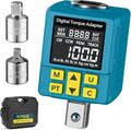 Upgrade 1/2" Digital Torque Adapter, (±1% Accuracy, 5-100Ft-lb), Precision Digital Torque Wrench Adapter with Color Display, Smart Alert, 1/4", 3/8" Converters for Auto, DIY & Home Repairs(135N.m)