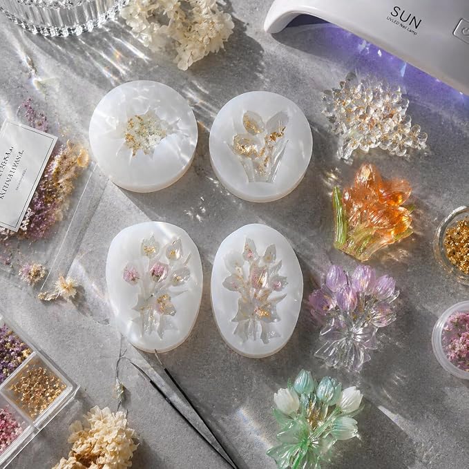 4PCS 3D Flower Bouquet Silicone Molds - Image 5