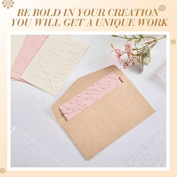 Geiserailie 8 Pcs Embossing Folders 2d/3D Embossing Machine Template Paper Card - Image 6