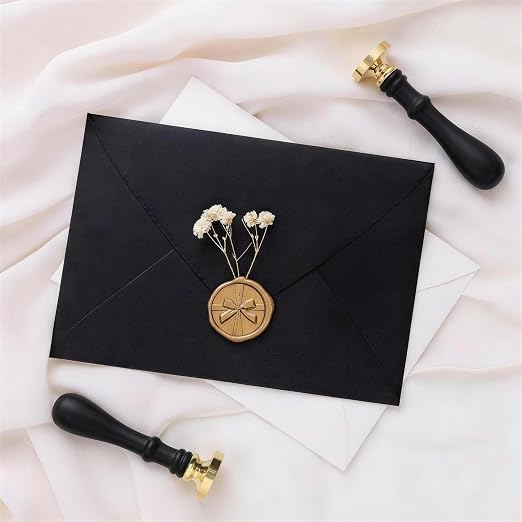 UNIQOOO 3D Relief Wax Seal Stamp, Ribbon Bow Brass Head - Image 8