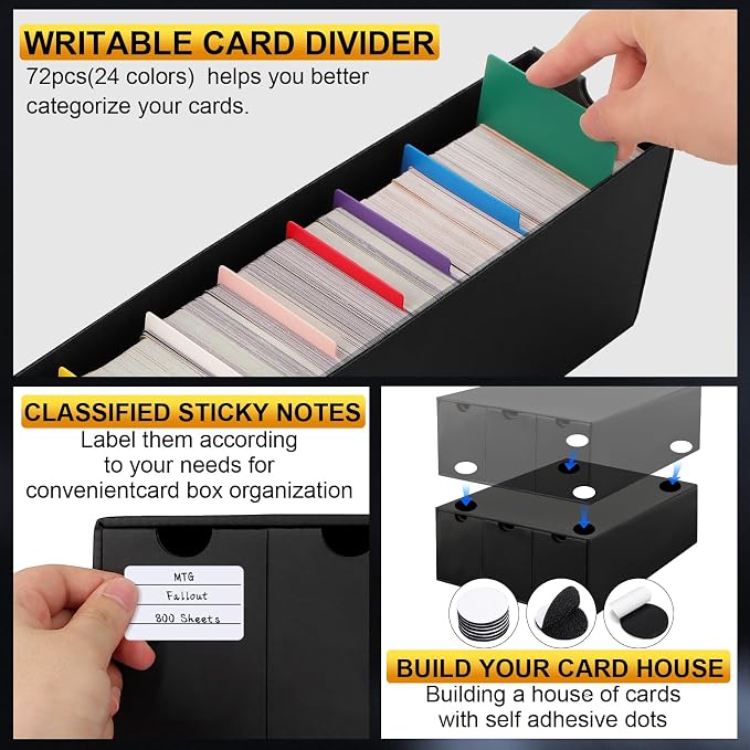 Trading Card Storage Box, Includes 24-600 CT Boxes & Card Dividers, + Trading - Image 3