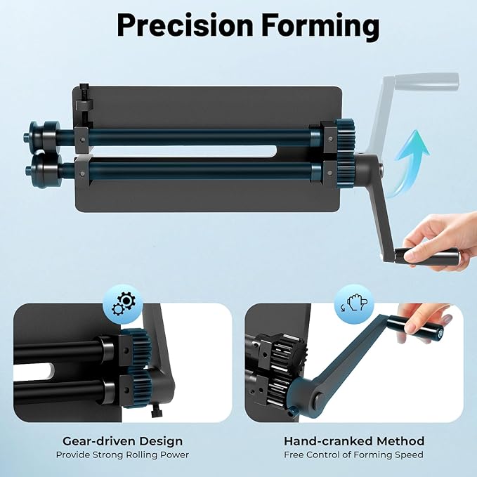 Sheet Metal Bead Roller Machine, 12inch Gear Drive Bench 6 Dies Set, Bending Machine Manual Bead Roller, Slip Rolling Bending Machine Sheet Metal Roller for Car Floors Trunk Floors Automotive Industry