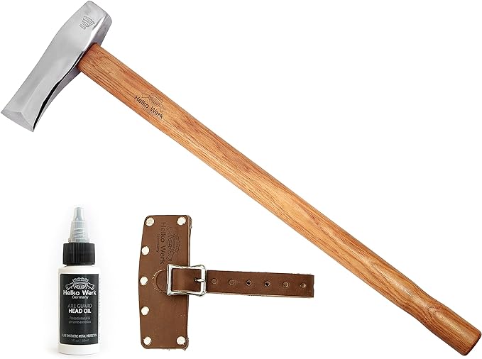 1844 Helko Werk Germany Classic Nordic Splitting Axe - Made in Germany for Splitting Wood and Splitting Rounds and Heavy Duty Firewood, Scandinavian Axe - Head 5.5 lbs, Handle 31 in. (Nordic) #13521