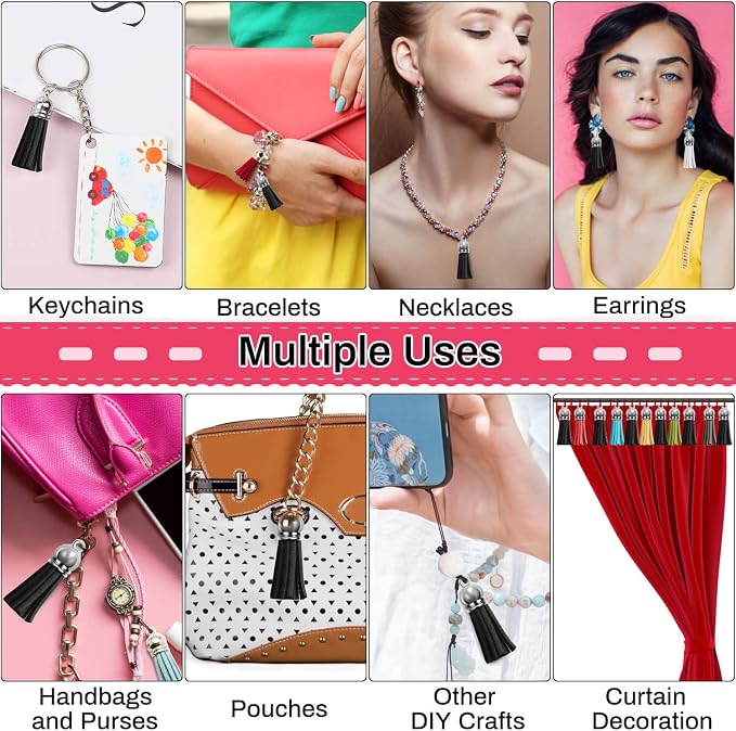Keychain Tassels Bulk, Paxcoo Small Tassels - Image 2