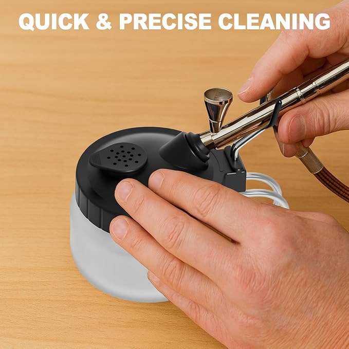 Podoy Airbrush Cleaning Kit, Glass Airbrush Cleaning Pot - Image 7