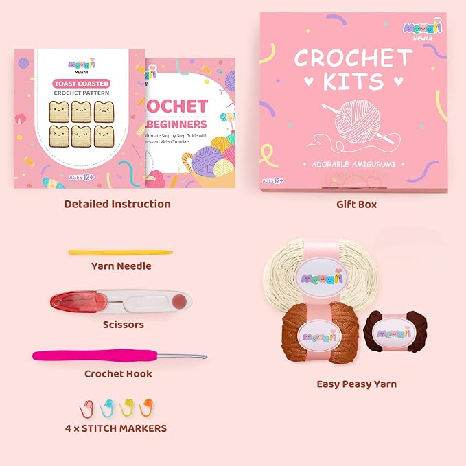 Mewaii Crochet Kit for Beginners Level 1 - Image 2