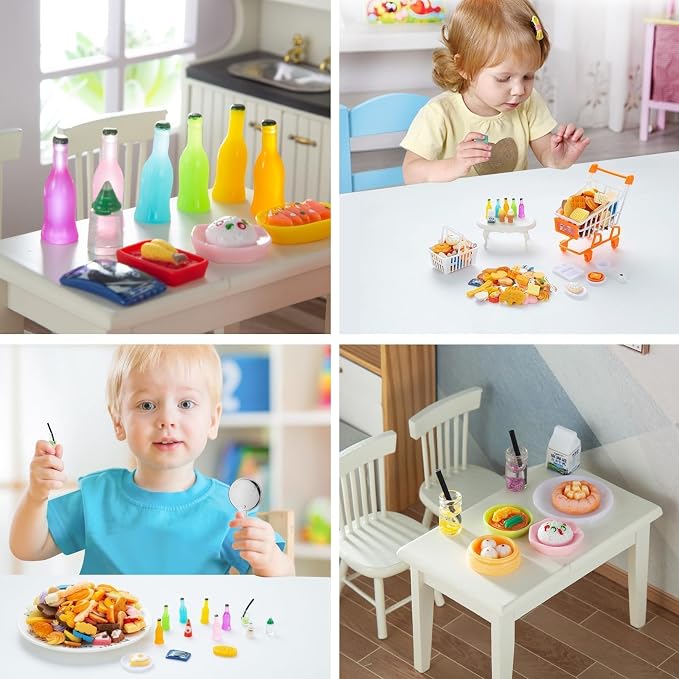 150 Pcs Miniature Food Drinks Bottle Toys Mixed - Image 8