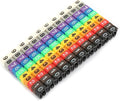 Clip-on String Wire Marking Boxed Plastic Digital Number Wire Label Tube Set Colorful Cable Marker (100PCS KCM-2.5MM)