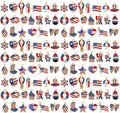 WOCRAFT 120pcs Assorted Enamel Bracelet 4th of July Independence Day American by WOCRAFT