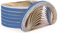 40-Piece 1/2 x 18 Inch 80 Grit Zirconia Sanding Belts, Heavy Duty Long-lasting Mini Sanding Bands for Belt Sander, Rust Paint Removal, Wood Metal Grinding and Finishing