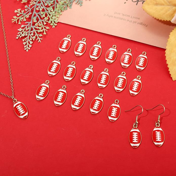 20PCS Sports Charms Enamel Basketball Baseball Pendant Charms - Image 2