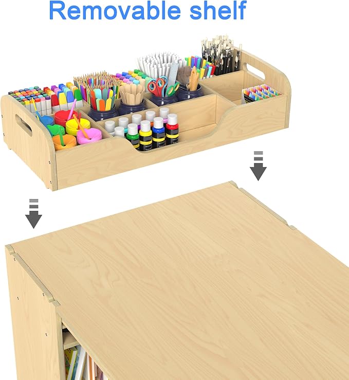 GDLF Kids Art Table and Chairs Set, Craft Desk - Image 5
