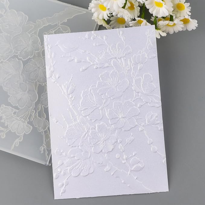 3D Embossing Folder for Card Making Embossing Flower Blossom Floral Plastic - Image 6