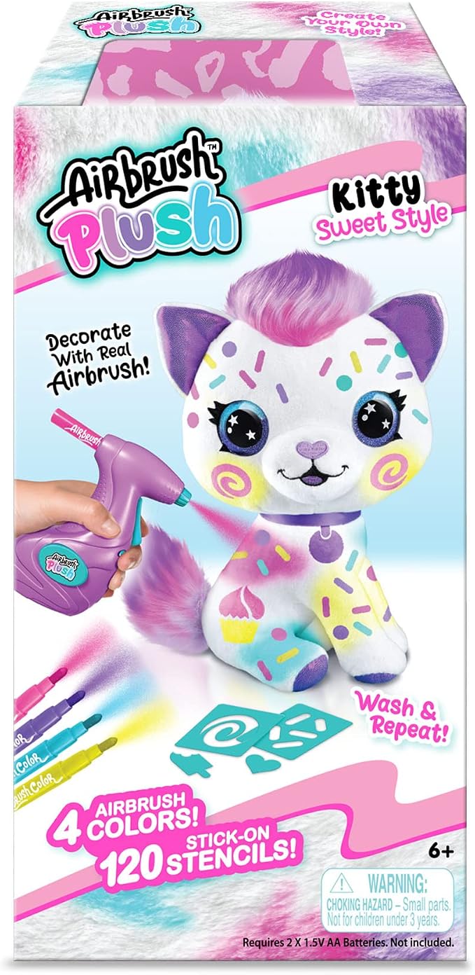 Canal Toys Personalize Airbrush Plush Large Kitty! Decorate, Repeat! Customize - Image 16