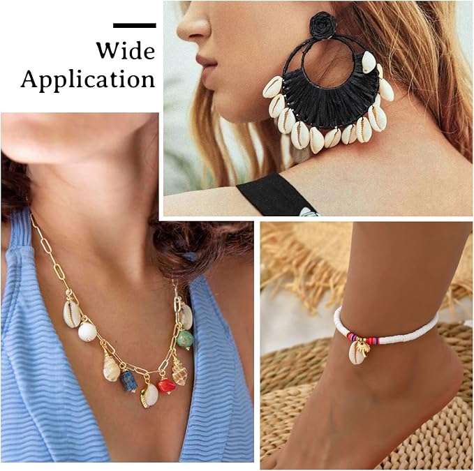 Pandahall 120-150pcs/box White Natural Spiral Shell Beads Sea Shells Beach - Image 4