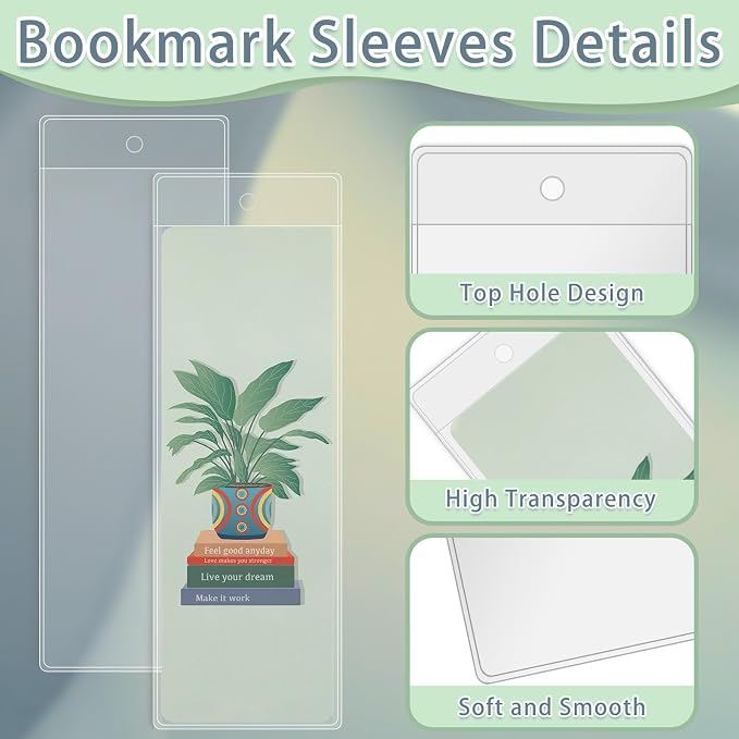 DSYIL 100 PCS Blank Bookmarks, DIY Paper Book Marks Kit - Image 4