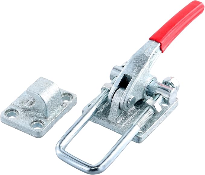 MOUYAT 2 Pack Heavy Duty Toggle Clamp, 7480Lbs Capacity Pull Toggle Latch Clamp with Adjustable Threaded U Bolt, 40380 Self Lock Toggle Clamp Tool for ToolBox Case