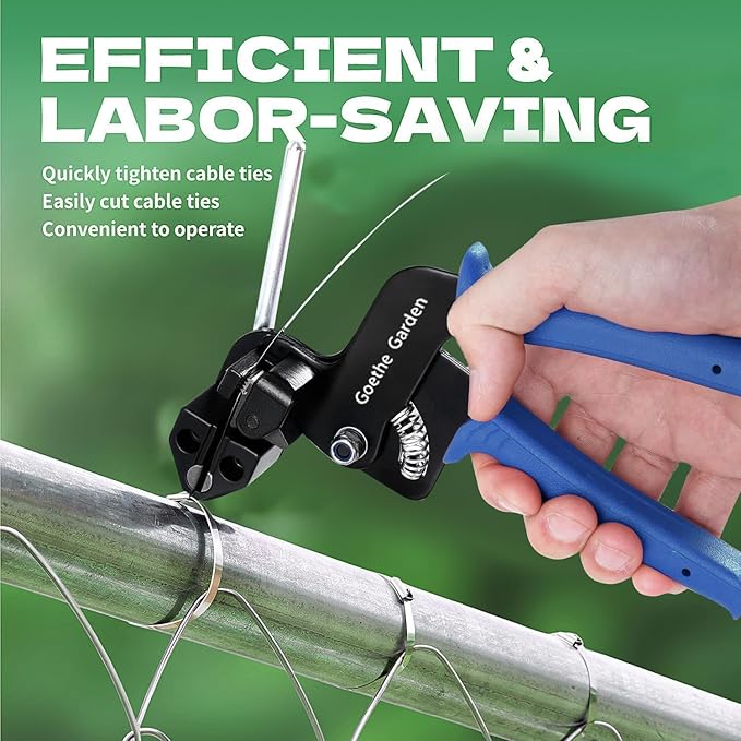 Stainless Steel Cable Tie Gun Set, with 150PCS Metal Zip Ties (Includ 6, 7.8, 9.8, 11.8 Inch), Adjustable Fastening Cutting Tie Tool Sets for Fencing, Exhaust Pipes, Automotive