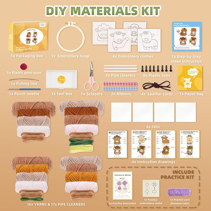 Punch Needle kit-4, Embroidery kit - Image 3