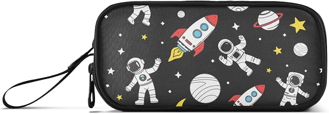 Astronaut Rocket Planet Stars Pencil Case Box Boys Girls Large Pencil Pouch - Image 6