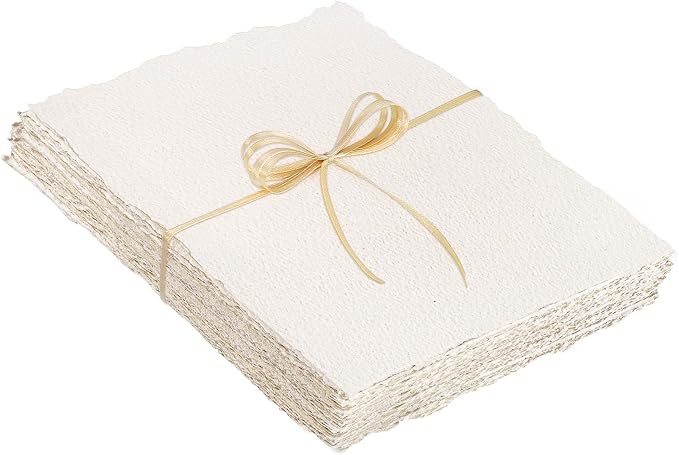 Prudiut 25 Sheets Cotton Watercolor Paper, 300 GSM, 6 x 8 inch, Texture Laid by Prudiut
