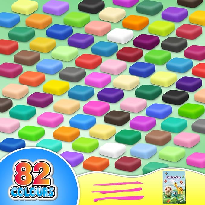 Air Dry Clay 82 Colors, Modeling Magic Clay Gift - Image 2