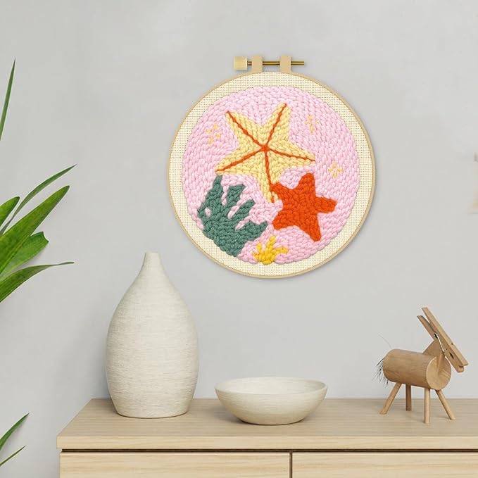 ERKOON Punch Needle Kit Adults Beginners, DIY Easy Sea Animals Embroidery Set - Image 7