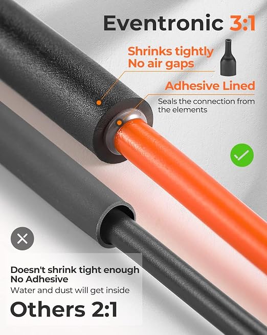 400 Pcs Heat Shrink Tubing Kit-3:1 Ratio Adhesive Lined, Marine Grade Shrink - Image 3