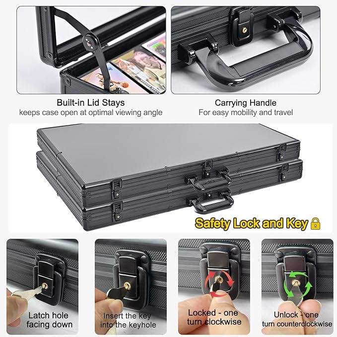 Trade Show Display Case – 34"x22" Large Aluminum Locking Tabletop Showcase - Image 5