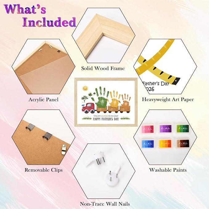 CLUSIVC Father’s Day Presents DIY Handprint Craft Kit - Image 3