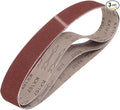 HARFINGTON 2 x 27 Inch Sanding Belts, 3 Pcs 120 Grits Aluminum Oxide Abrasive Belt Sander File Belt for Woodworking, Metal Polishing, Knife Sharpener