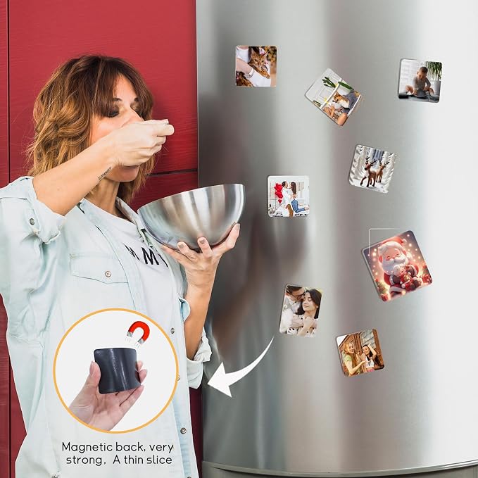 40Pcs Sublimation Picture Magnet Blanks Personalized Square Magnets - Image 4