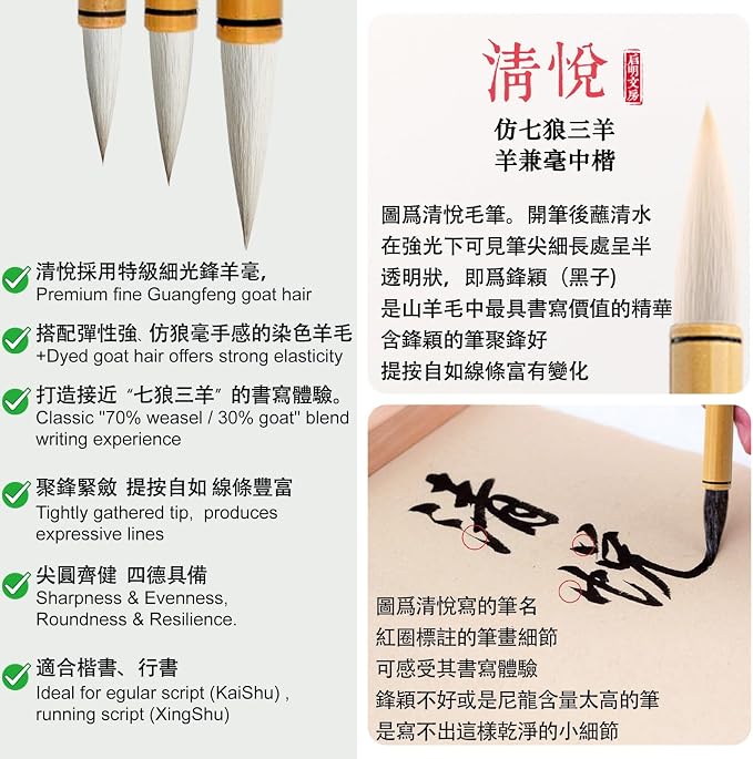 Professional Chinese Calligraphy Set, Calligraphy Brush, 250ml Light-Glue Ink - Image 4