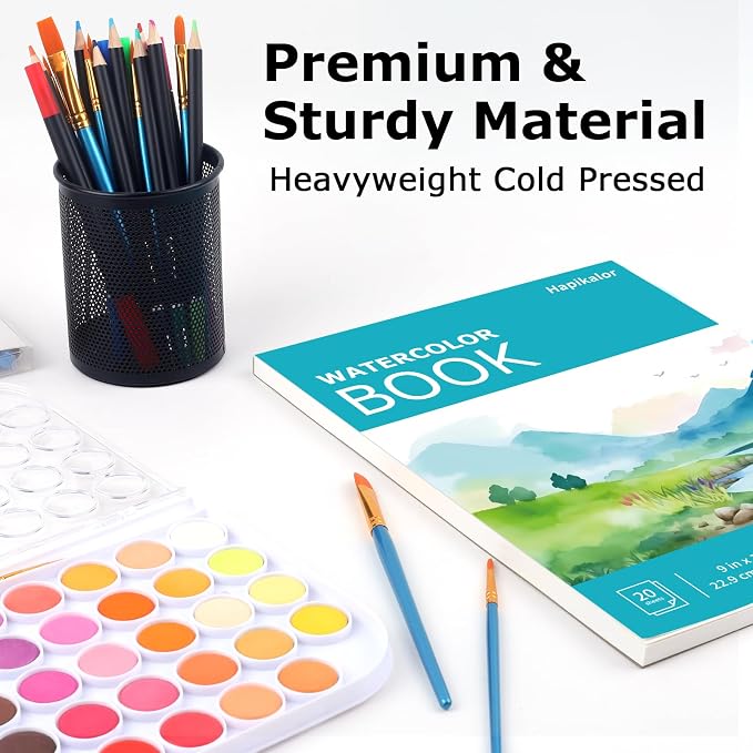 Hapikalor 18"x24" Large Watercolor Paper Pad, Art Supplies - Image 4