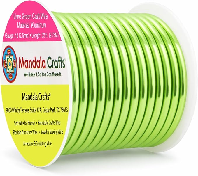 Mandala Crafts 10 Gauge Anodized Aluminum Craft Wire by MandalaCrafts