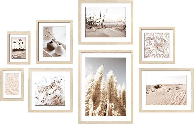 ArtbyHannah Gallery Wall Frame Set, 8 Pack Picture Frames Collage Wall Decor by ArtbyHannah