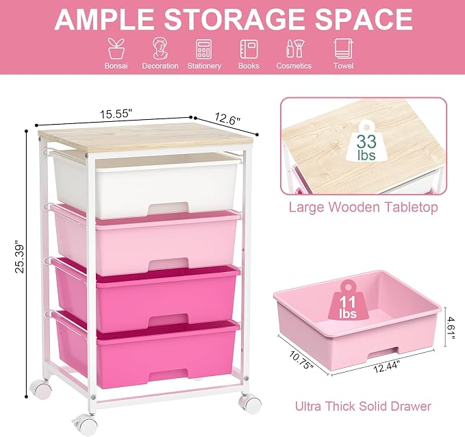SYKIARIOL Utility-Rolling-Craft-Storage-Cart-Organizer - Image 3