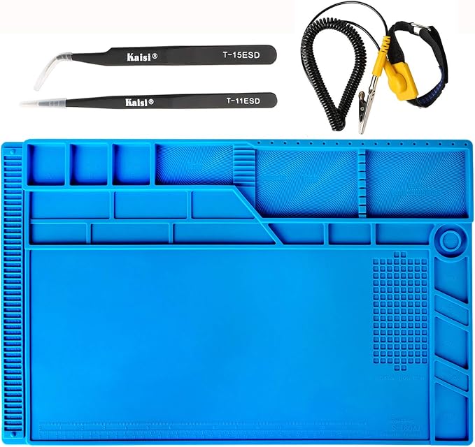 Kaisi S-180 Large Silicone Soldering Mat Magnetic Repair Work Mat, Heat by Kaisi%C2%AETools