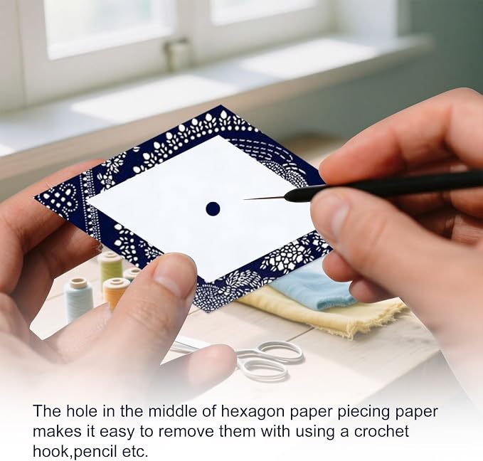 480pcs Paper Piecing Paper for Quilting Diamond 60 Degrees | (1", 1.5" and 2" - Image 7