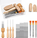 Needle Felting Kit with 8-Needle Tool & 3 Single-Needle Handles | 30 Barbed by Gipony