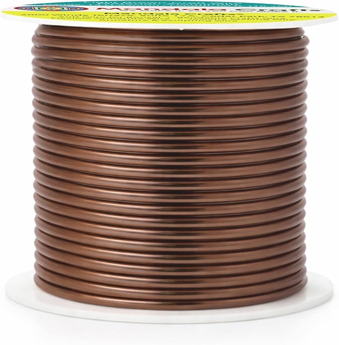 Mandala Crafts 14 Gauge Light Brown Anodized Aluminum Craft Wire, 60 FT | - Image 2
