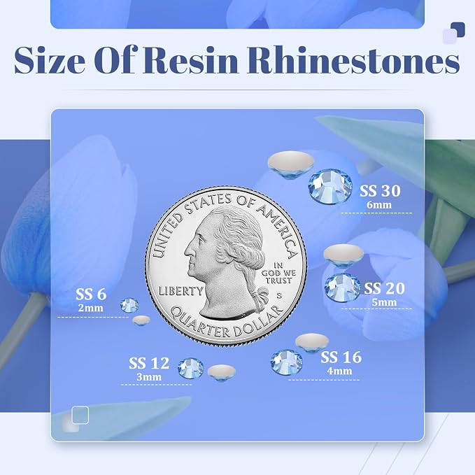 8000PCS 3mm Resin Rhinestones in Bulk, Bedazzling Flatback Crystals Rhinestones - Image 3