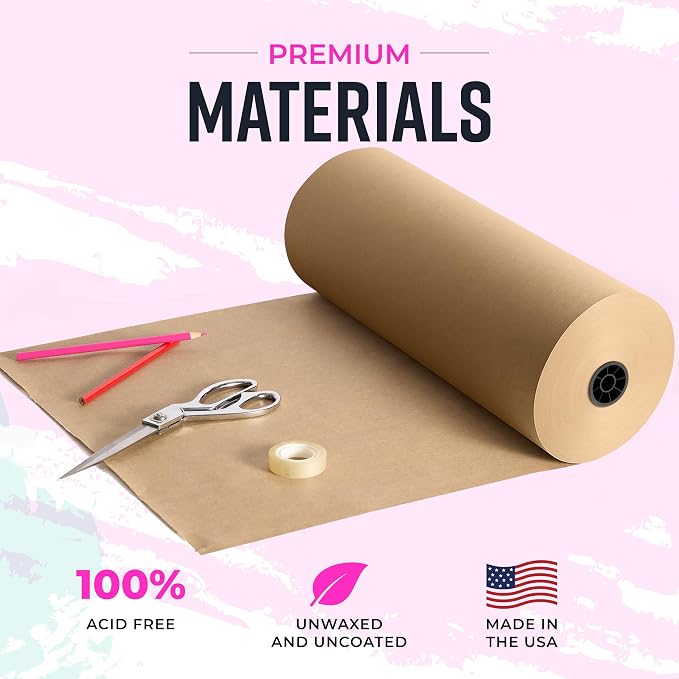 Bryco Goods Brown Packing Paper Roll 18" x 14, Eco-Friendly Void Fill - Image 3