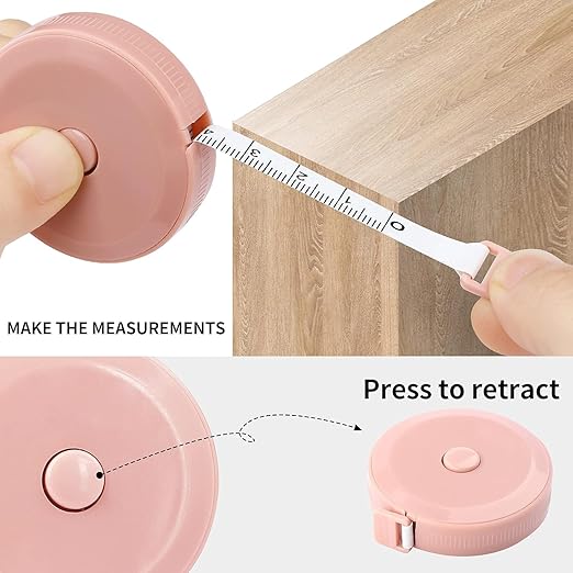 Tape Measure, Measuring Tape for Body Measurements Retractable,Fabric Sewing Tailor Cloth Knitting Craft Weight Loss Measurements Dual Sided 4 Pack