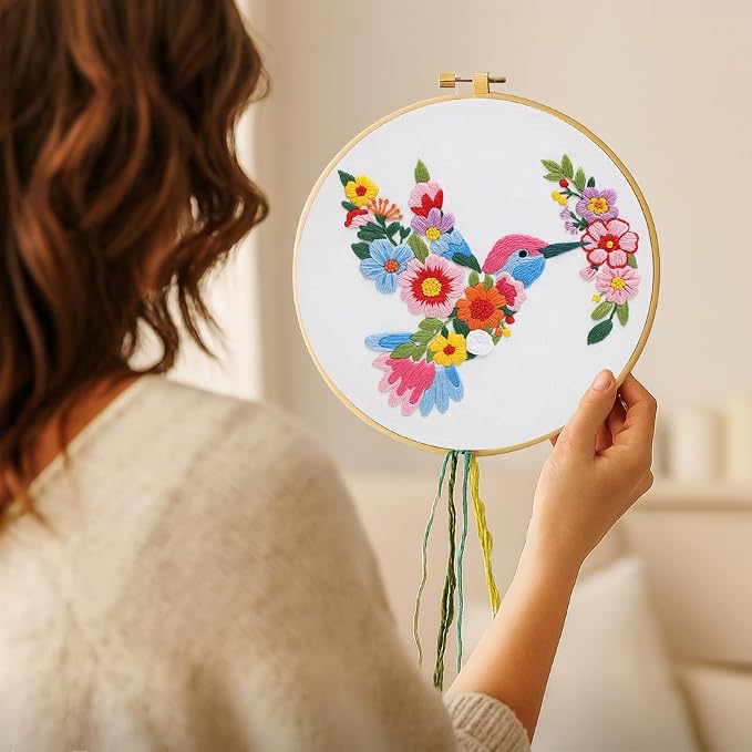 Nuberlic Bird Flower Embroidery Kit - Image 7