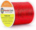 Mandala Crafts 8 Gauge Red Anodized Aluminum Craft Wire, 32 FT | Colored by MandalaCrafts