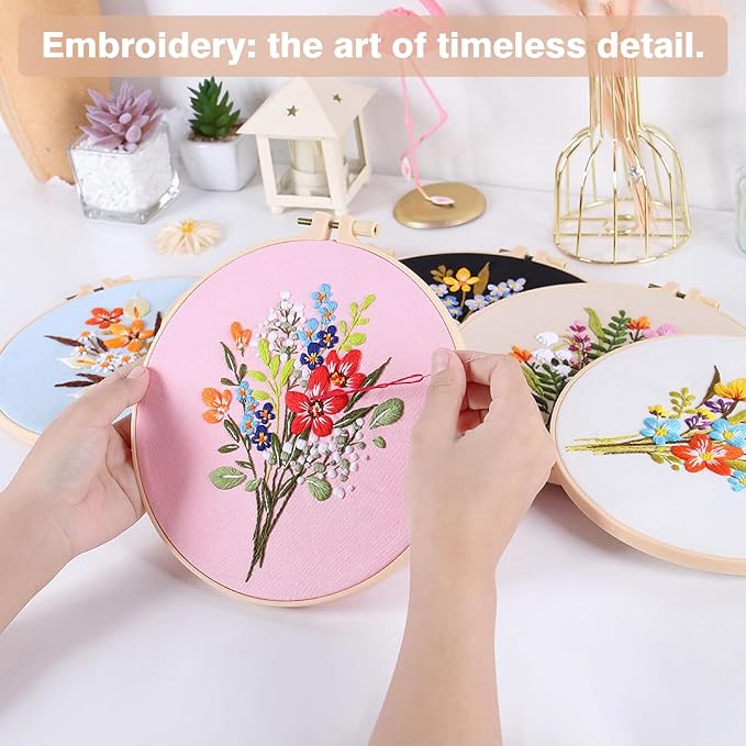 RidaaFri Embroidery Kit for Beginners, Hand Embroidery Practice Set - Image 4