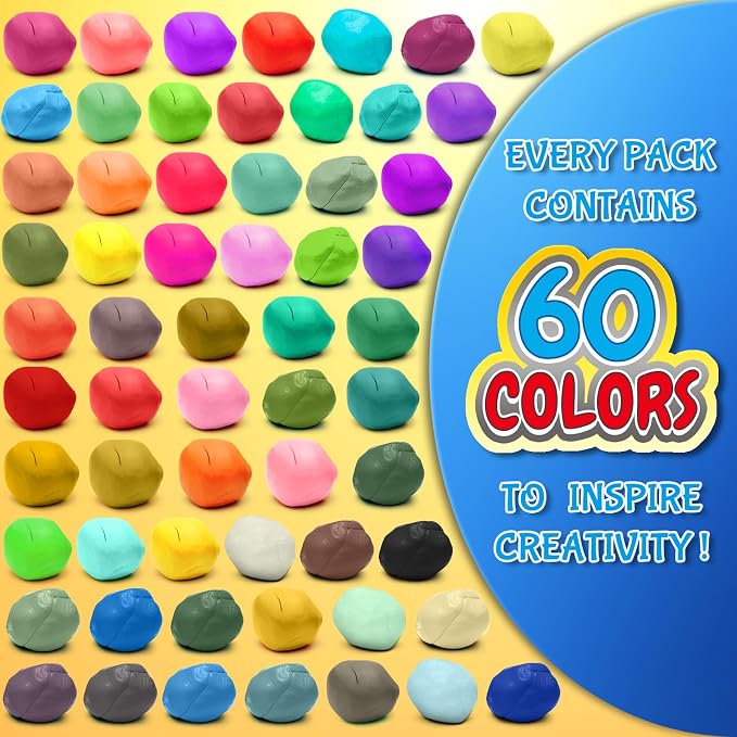 Air Dry Clay, 60 Colors Modeling Magic Clay - Image 2